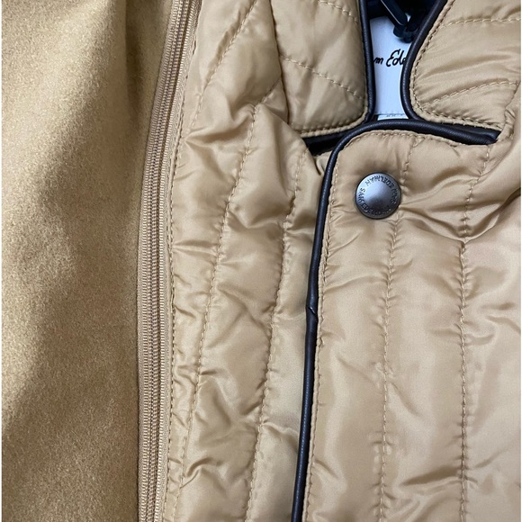 Sam Edelman Single Breasted Wool Blend Coat with Quilted Bib - Picture 9 of 12